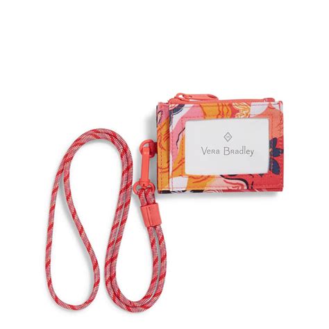 carryall rfid lanyard card case|NWT Vera Bradley Leather Carryall RFID Lanyard Card Case .